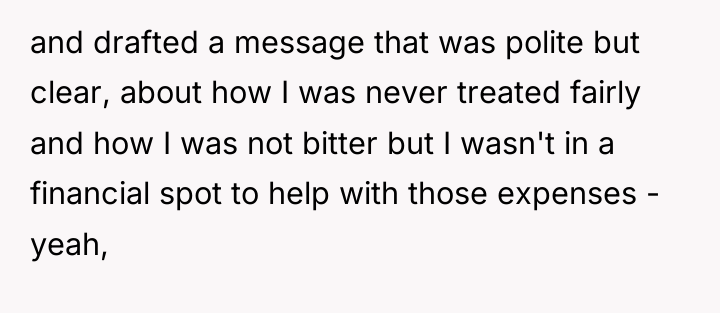 and drafted a message that was polite but clear, about...