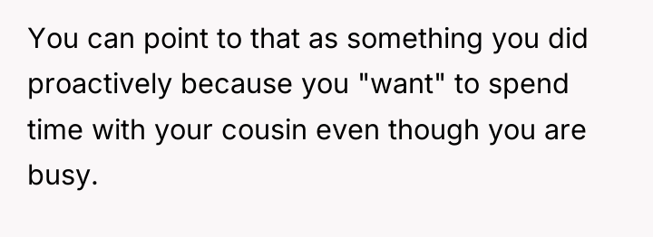 You can point to that as something you did proactively...