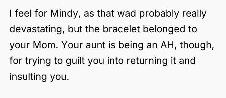 I feel for Mindy, as that wad probably really devastating,...