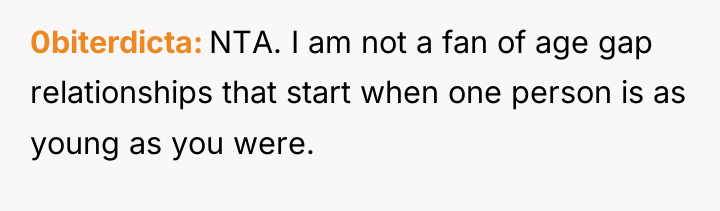 0biterdicta NTA. I am not a fan of age gap...