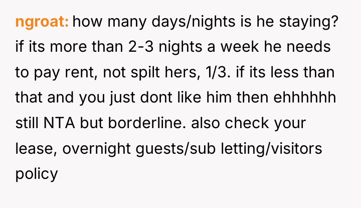 ngroat how many days/nights is he staying? if its more...