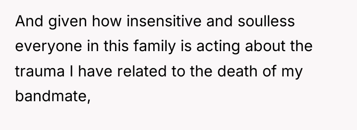 And given how insensitive and soulless everyone in this family...