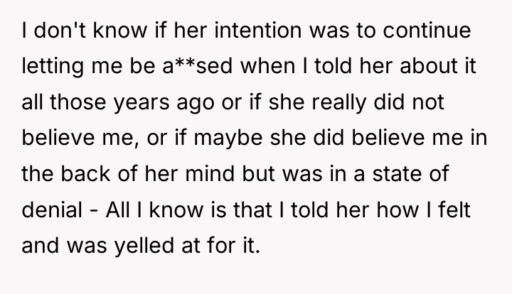 I don't know if her intention was to continue letting...
