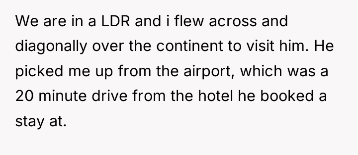 We are in a LDR and i flew across and...