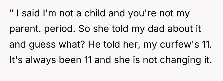 " I said I'm not a child and you're not...