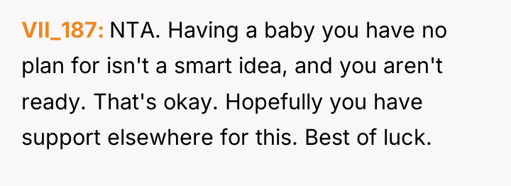 VII_187 NTA. Having a baby you have no plan for...