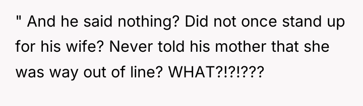 " And he said nothing? Did not once stand up...