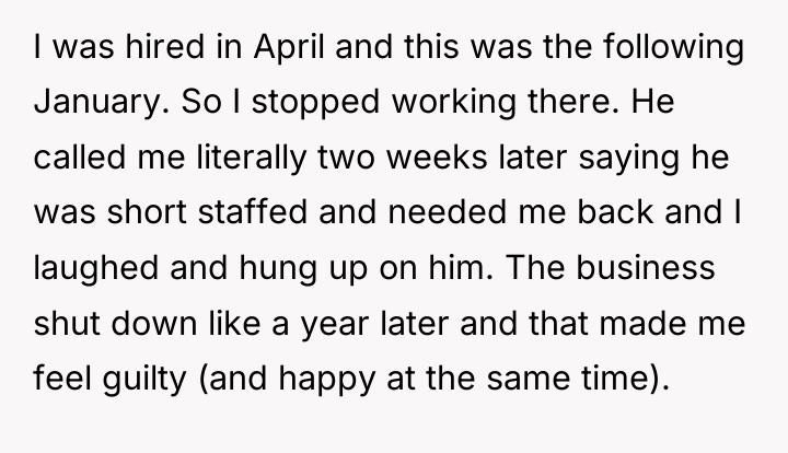 I was hired in April and this was the following...