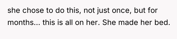 she chose to do this, not just once, but for...