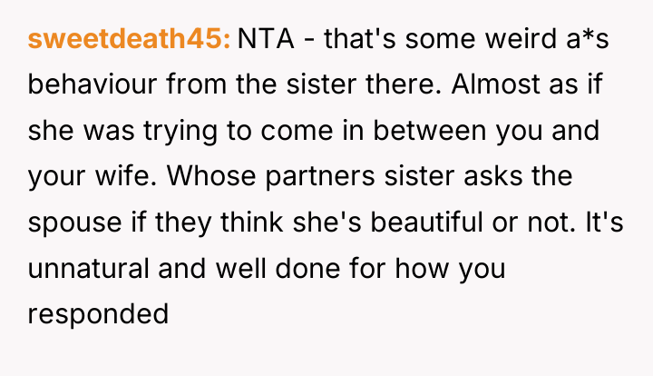 sweetdeath45 NTA - that's some weird a*s behaviour from the...