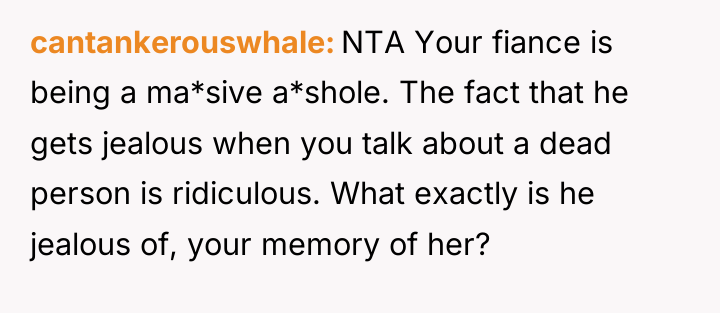 cantankerouswhale NTA Your fiance is being a ma*sive a*shole. The...