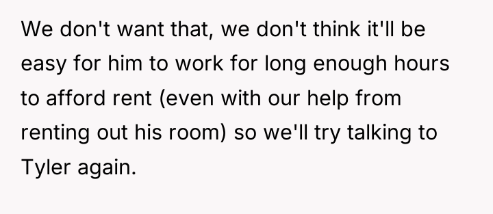 We don't want that, we don't think it'll be easy...