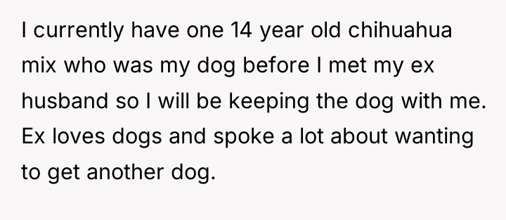 I currently have one 14 year old chihuahua mix who...