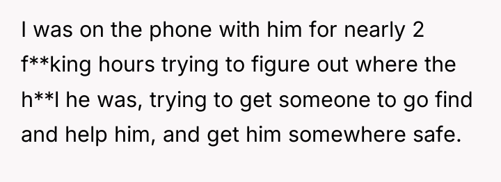 I was on the phone with him for nearly 2...