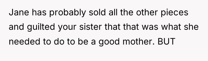 Jane has probably sold all the other pieces and guilted...