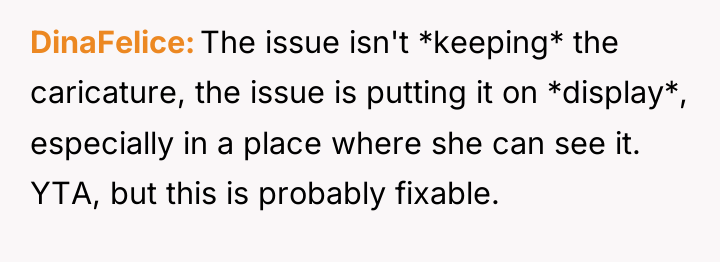 DinaFelice The issue isn't *keeping* the caricature, the issue is...