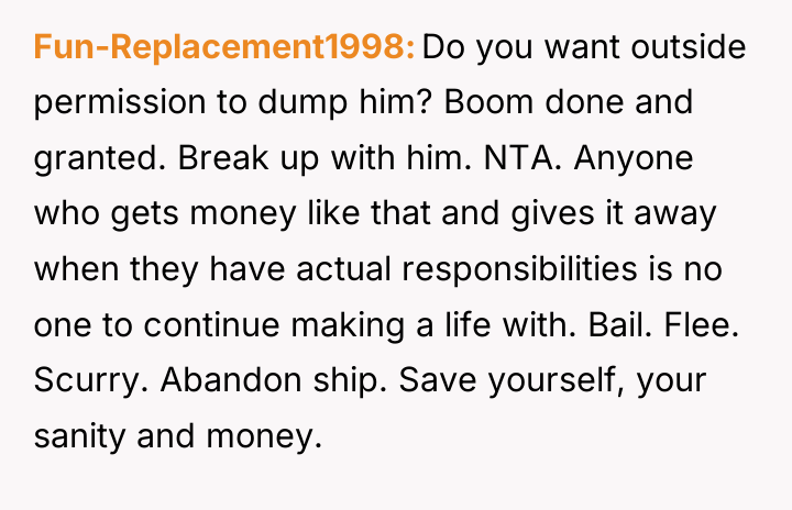 Fun-Replacement1998 Do you want outside permission to dump him? Boom...