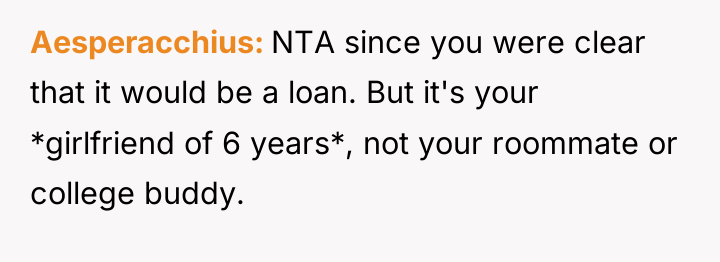 Aesperacchius NTA since you were clear that it would be...