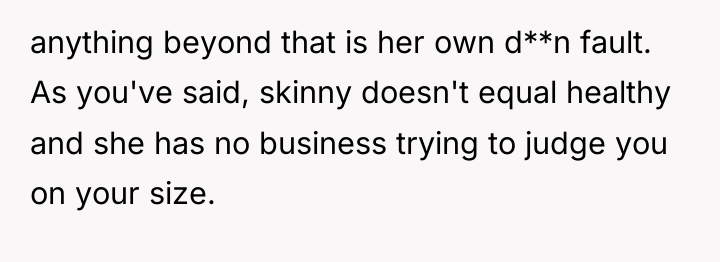 anything beyond that is her own d**n fault. As you've...