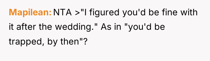 Mapilean NTA >"I figured you'd be fine with it after...