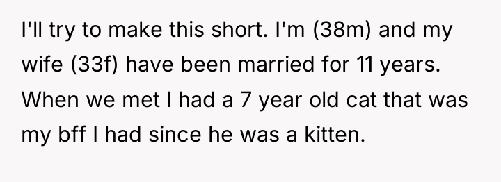 I'll try to make this short. I'm (38m) and my...