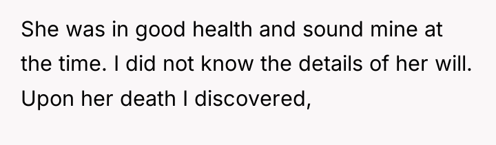 She was in good health and sound mine at the...