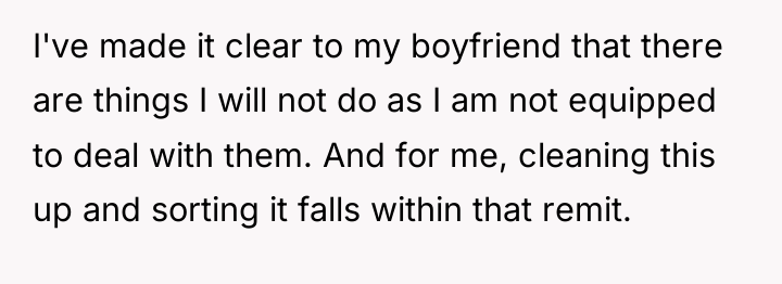 I've made it clear to my boyfriend that there are...