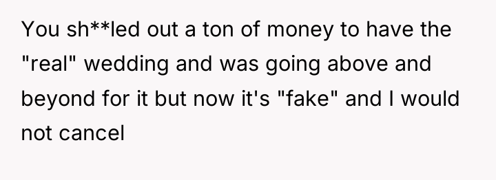 You sh**led out a ton of money to have the...