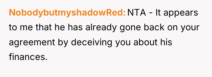 NobodybutmyshadowRed NTA - It appears to me that he has...