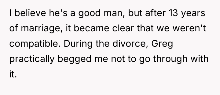 I believe he's a good man, but after 13 years...