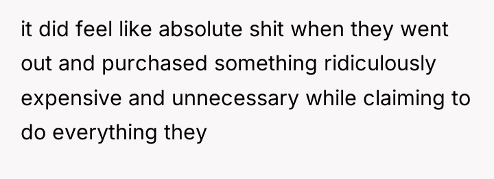 it did feel like absolute shit when they went out...