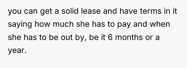 you can get a solid lease and have terms in...