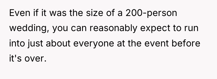 Even if it was the size of a 200-person wedding,...