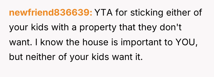 newfriend836639 YTA for sticking either of your kids with a...
