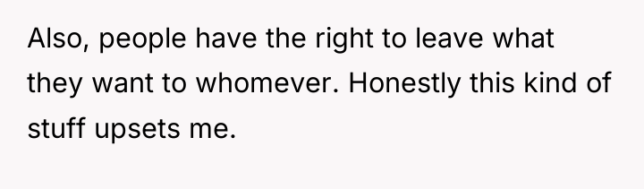Also, people have the right to leave what they want...