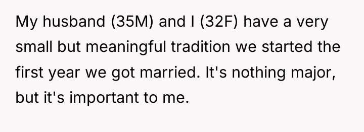 My husband (35M) and I (32F) have a very small...