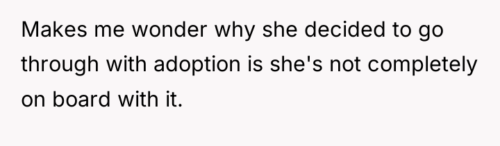 Makes me wonder why she decided to go through with...