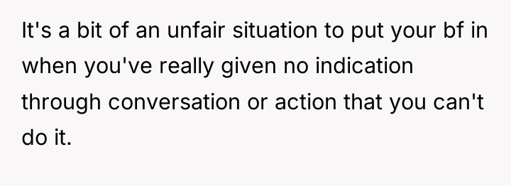It's a bit of an unfair situation to put your...