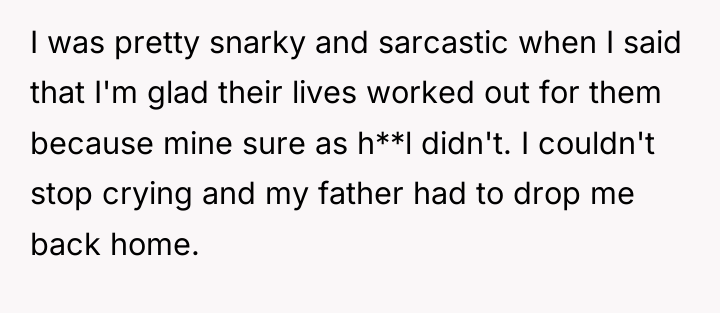I was pretty snarky and sarcastic when I said that...