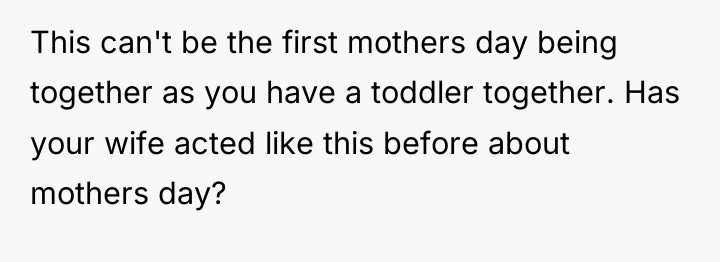 This can't be the first mothers day being together as...