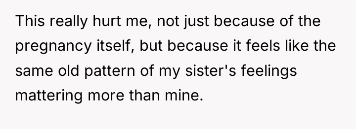 This really hurt me, not just because of the pregnancy...