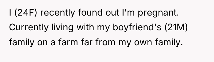 I (24F) recently found out I'm pregnant. Currently living with...