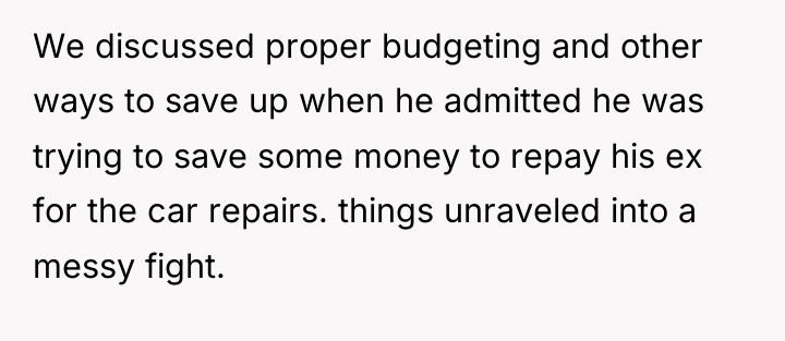 We discussed proper budgeting and other ways to save up...