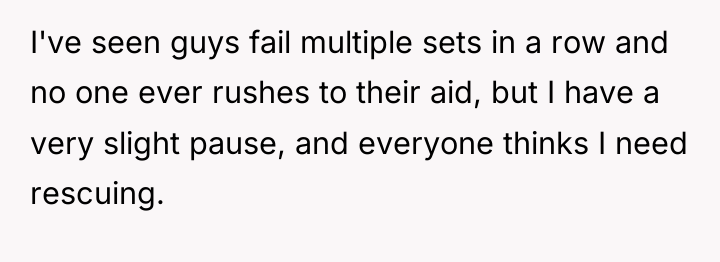 I've seen guys fail multiple sets in a row and...