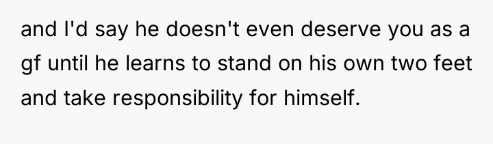 and I'd say he doesn't even deserve you as a...