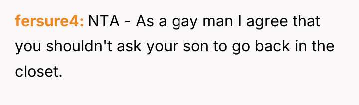 fersure4 NTA - As a gay man I agree that...