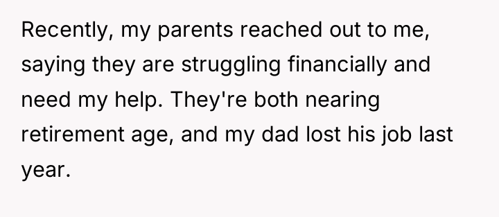 Recently, my parents reached out to me, saying they are...