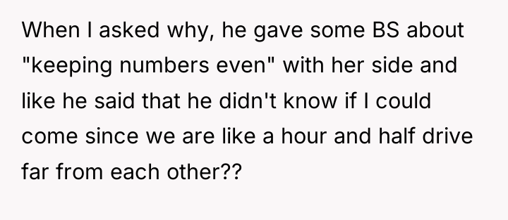 When I asked why, he gave some BS about "keeping...