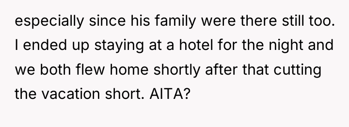 especially since his family were there still too. I ended...