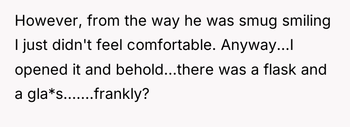 However, from the way he was smug smiling I just...